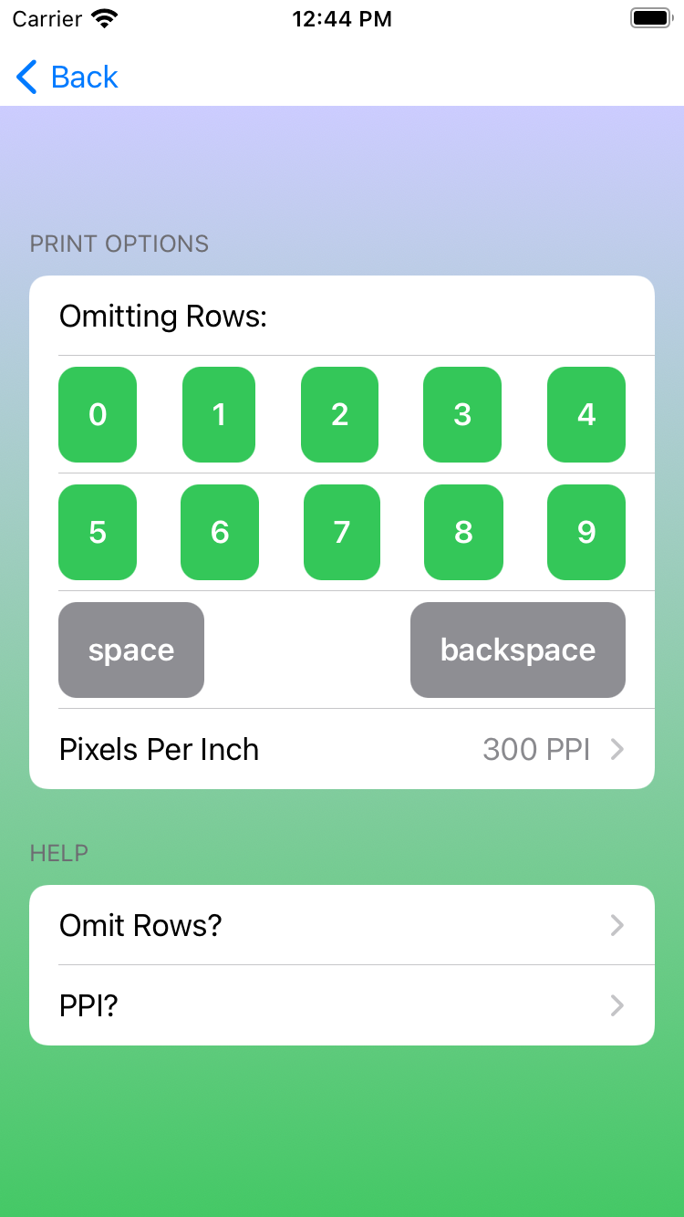 Print Options
